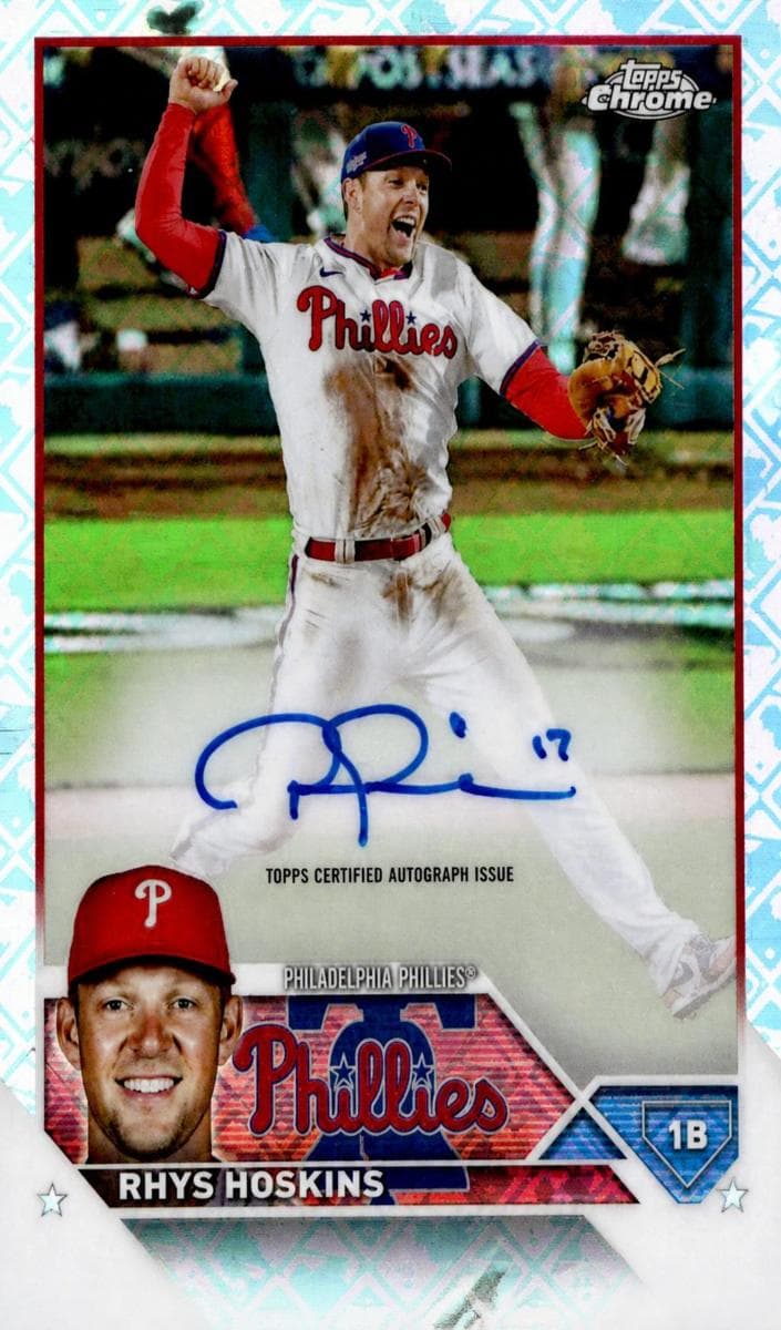 Rhys Hoskins 2023 topps Topps Chrome Logofractor Edition