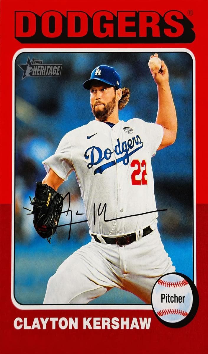 Clayton Kershaw 2024 topps Topps Heritage