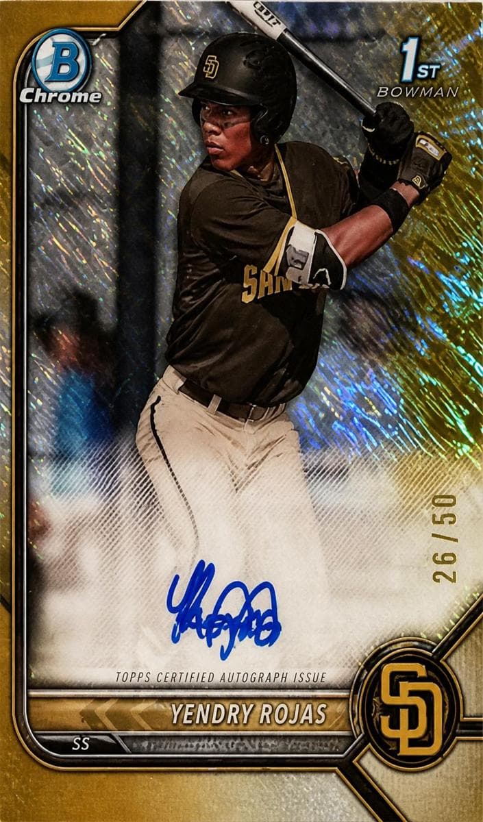 Yendry Rojas trading card