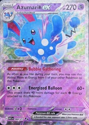 Azumarill ex trading card
