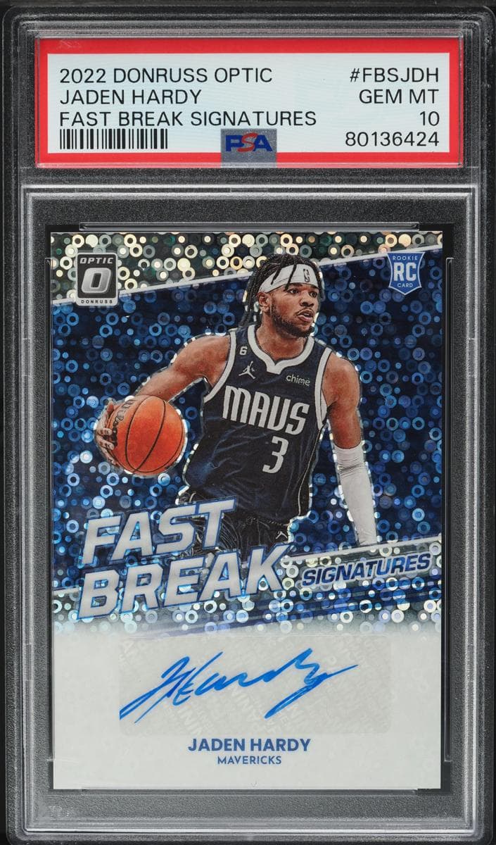 Jaden Hardy 2022 panini Donruss Optic