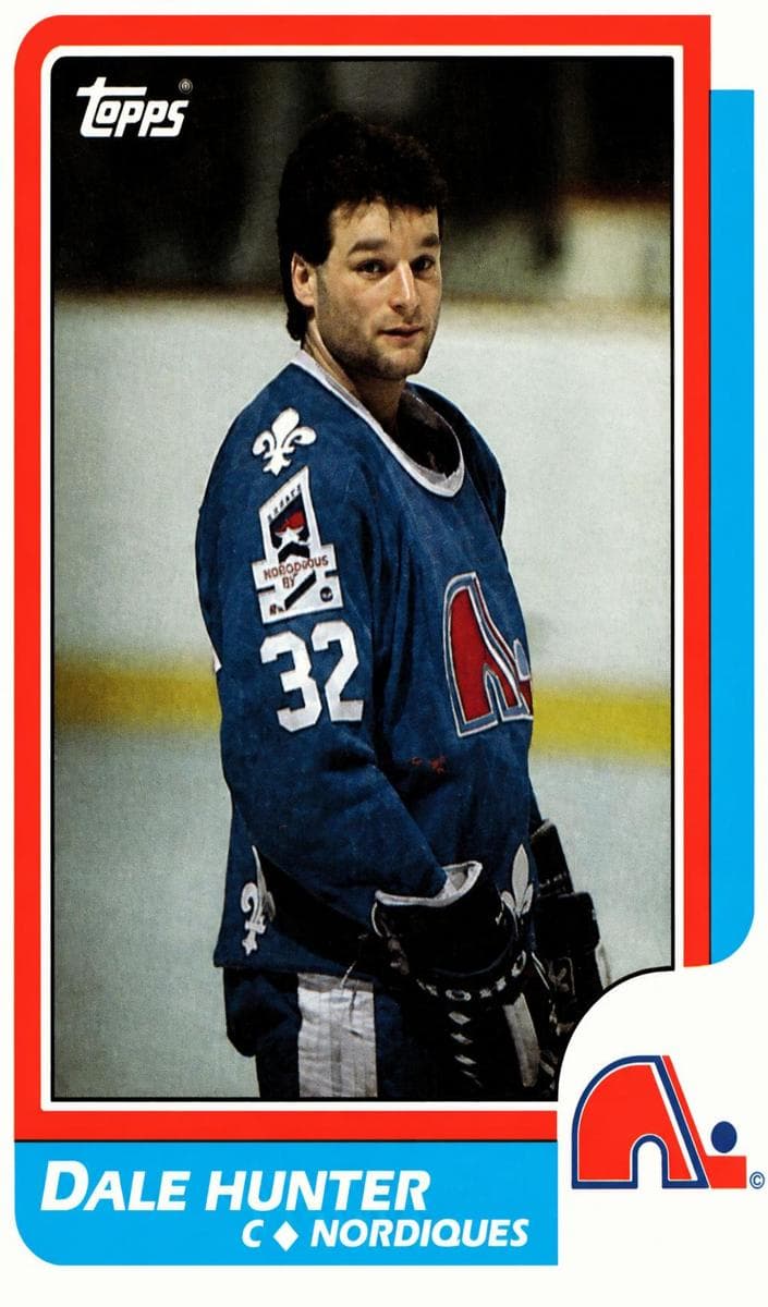 Dale Hunter 1986 topps Topps
