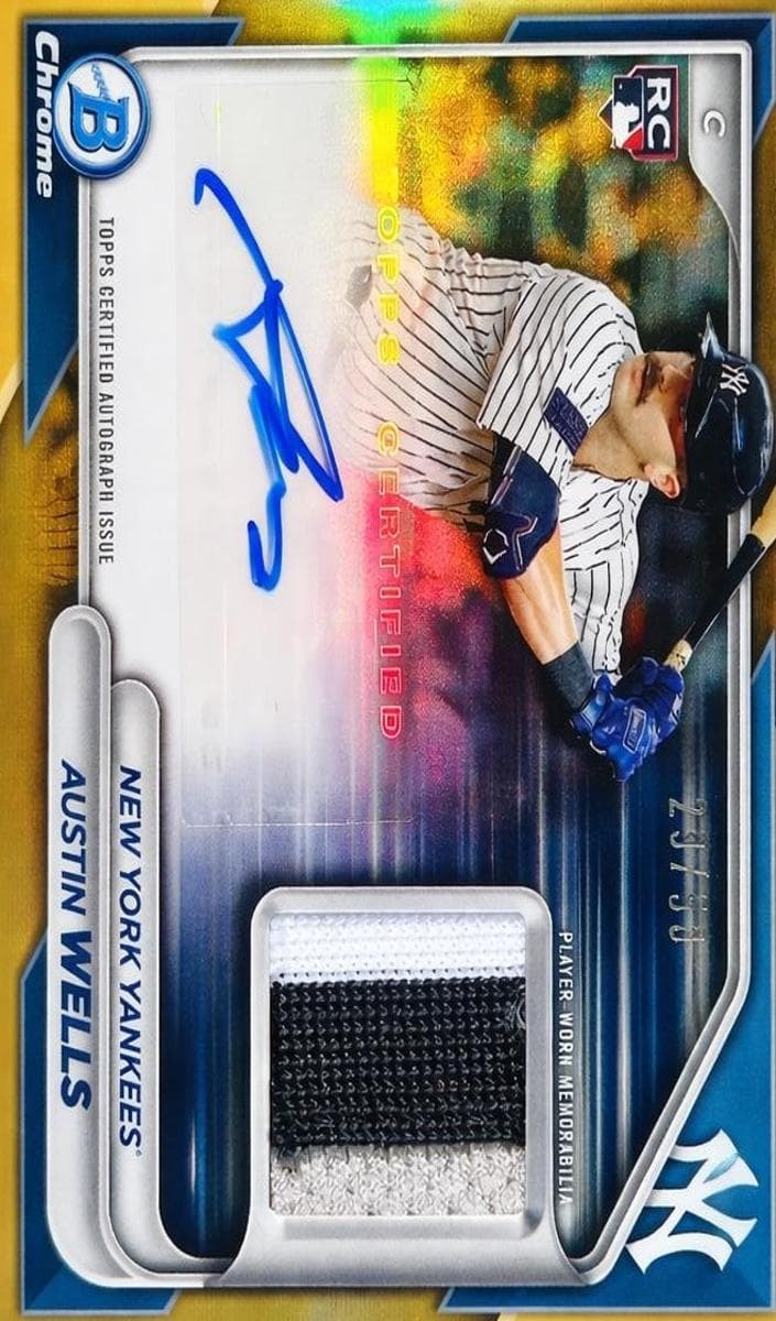 Austin Wells 2024 bowman Bowman Chrome