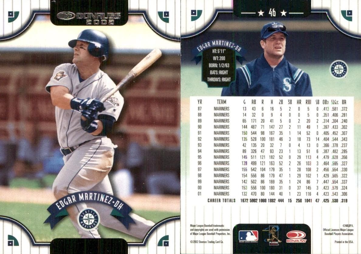 Edgar Martinez 2002 panini Donruss