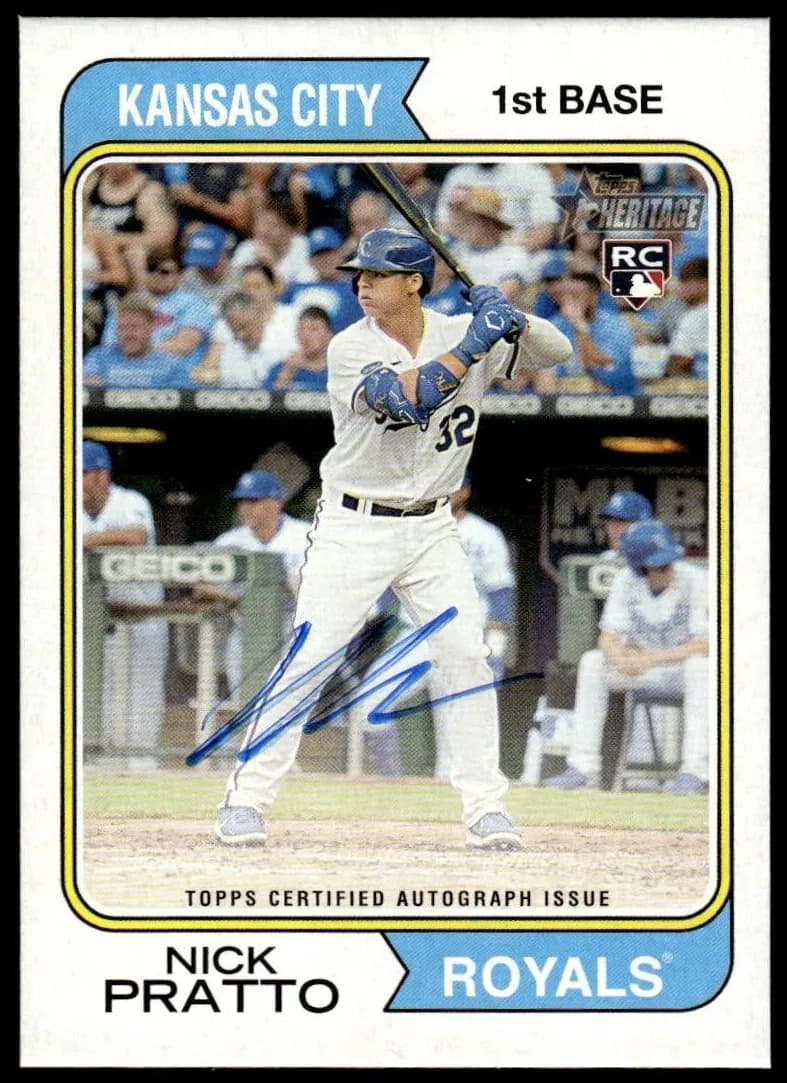 Nick Pratto 2023 topps Topps Heritage