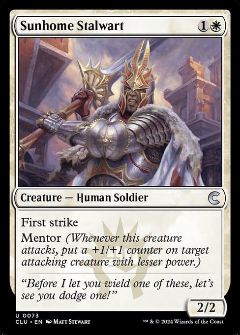 Sunhome Stalwart 2024 Magic: The Gathering Ravnica Remastered