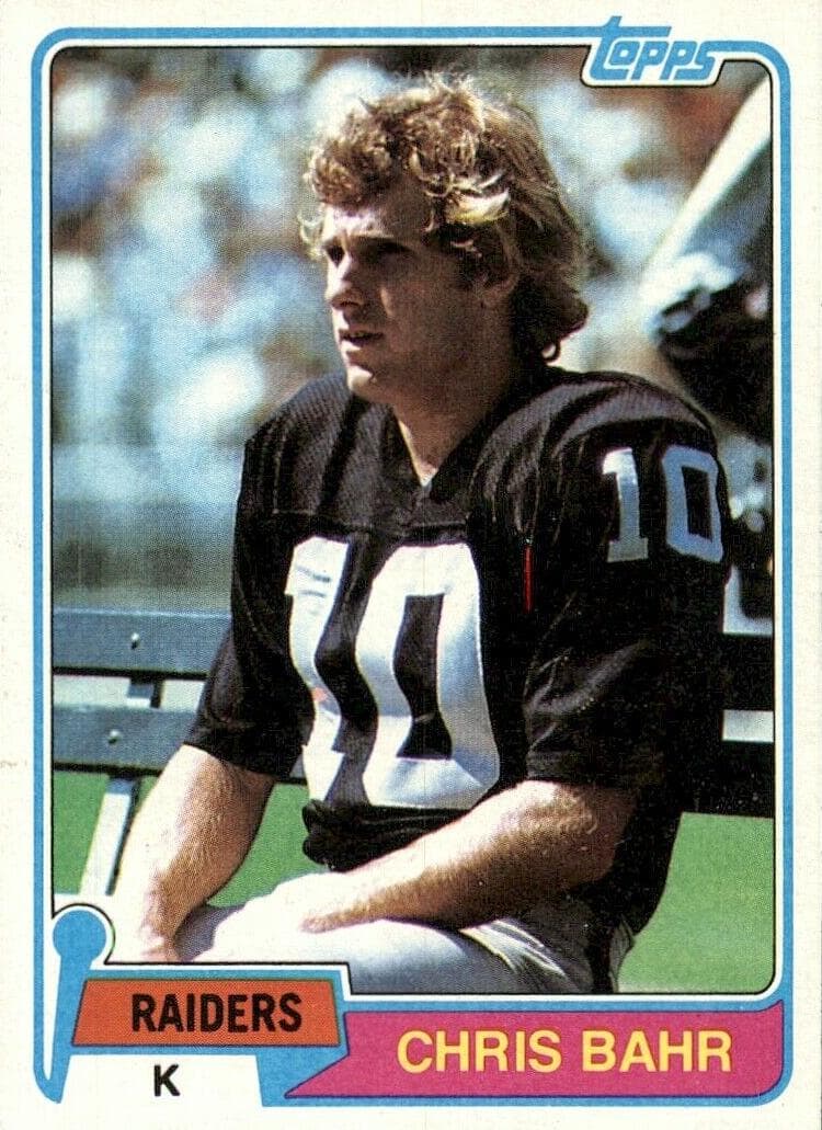 Chris Bahr 1981 topps Topps