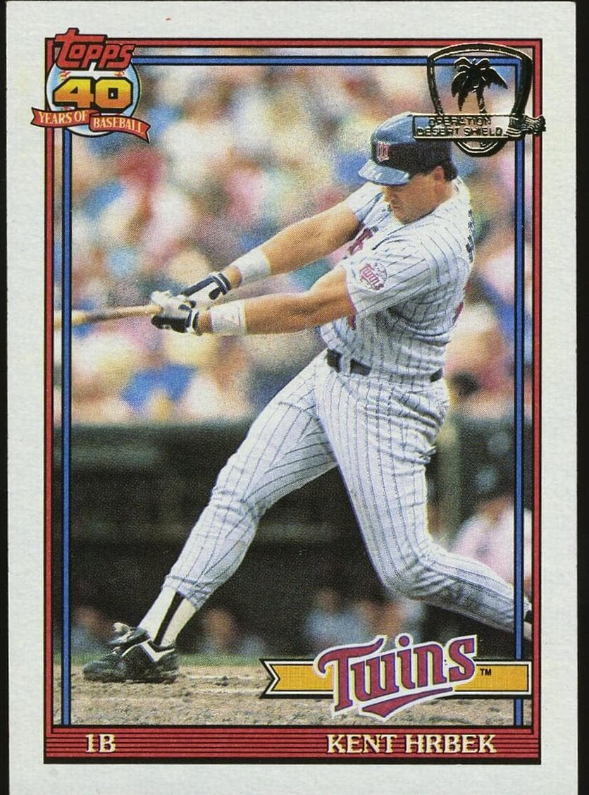 Kent Hrbek 1991 topps O-Pee-Chee