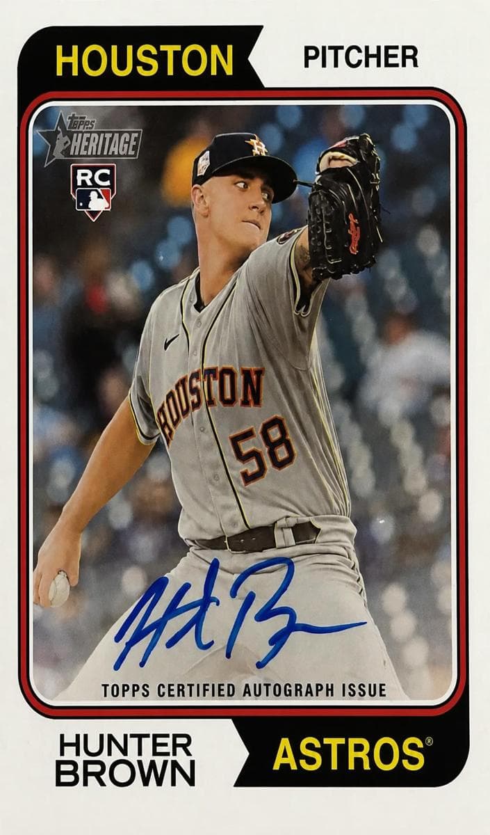 Hunter Brown 2023 topps Topps Heritage