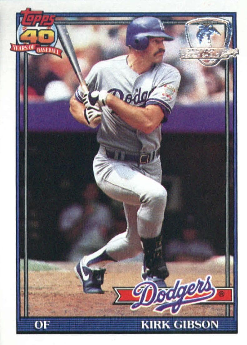 Kirk Gibson 1991 topps O-Pee-Chee