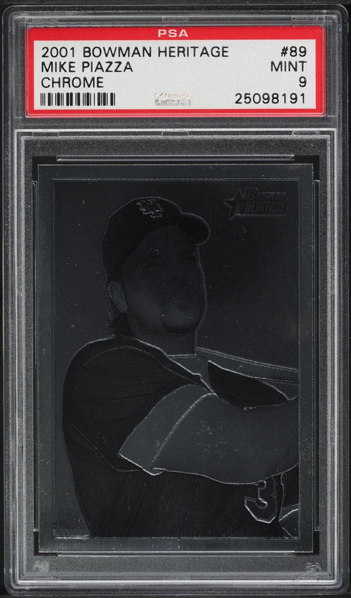 Mike Piazza 2001 bowman Heritage Chrome