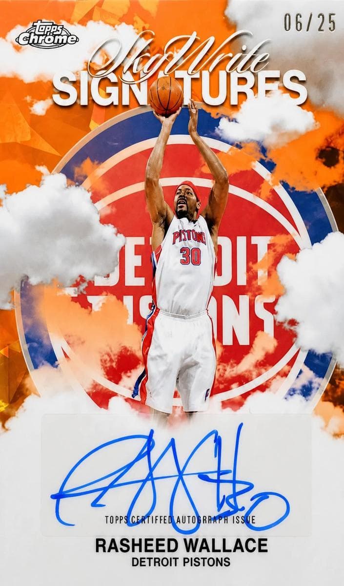 Rasheed Wallace 2025 topps Topps Chrome Sapphire
