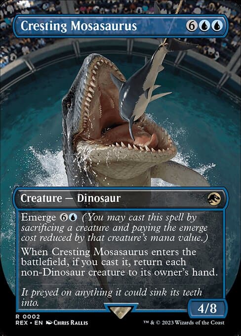 Cresting Mosasaurus 2023 Magic: The Gathering Jurassic World Borderless