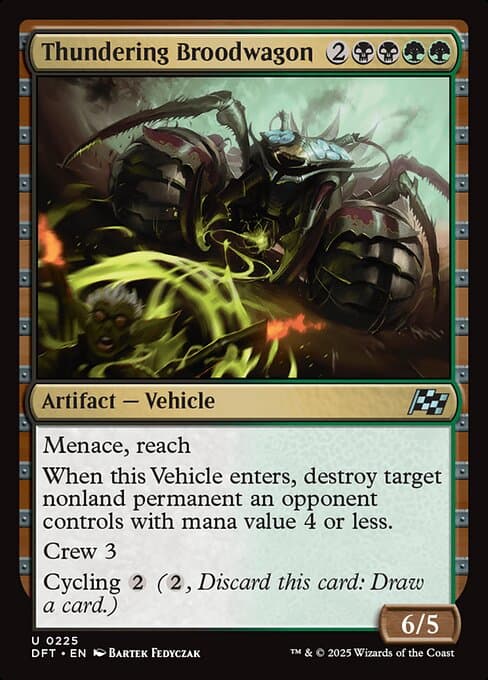 Thundering Broodwagon 2025 Magic: The Gathering Aetherdrift Art Series