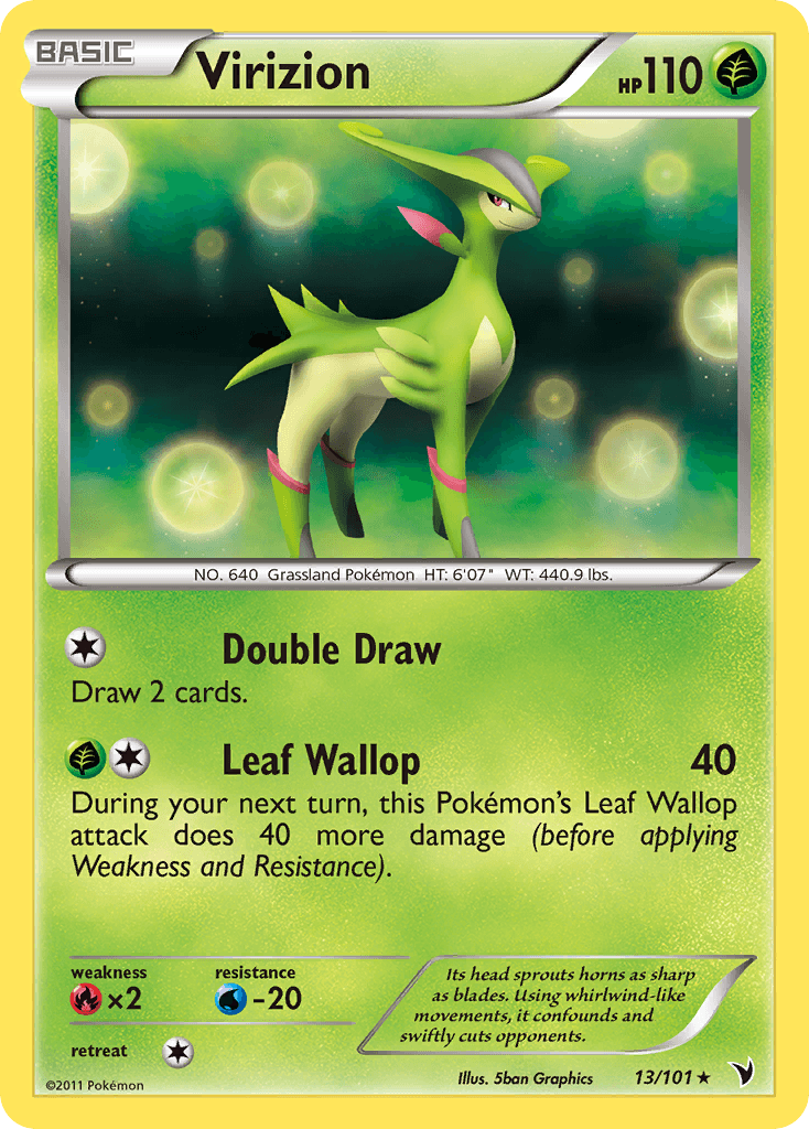 Virizion 2011 Pokemon Noble Victories