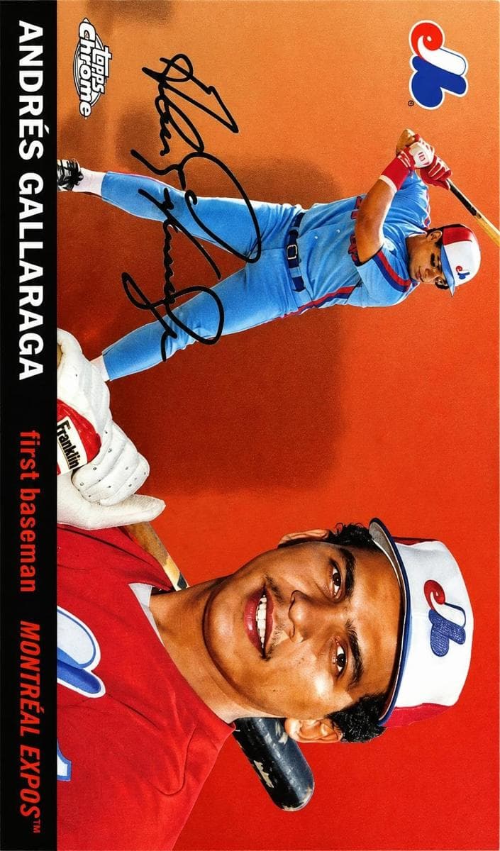 Andrés Gallaraga 2025 topps Topps Chrome Platinum