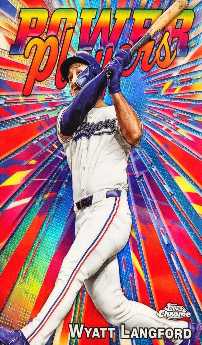 Wyatt Langford 2025 topps Topps Chrome Update