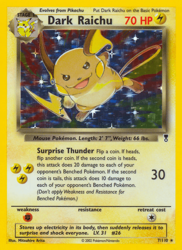 Dark Raichu 2002 Pokemon