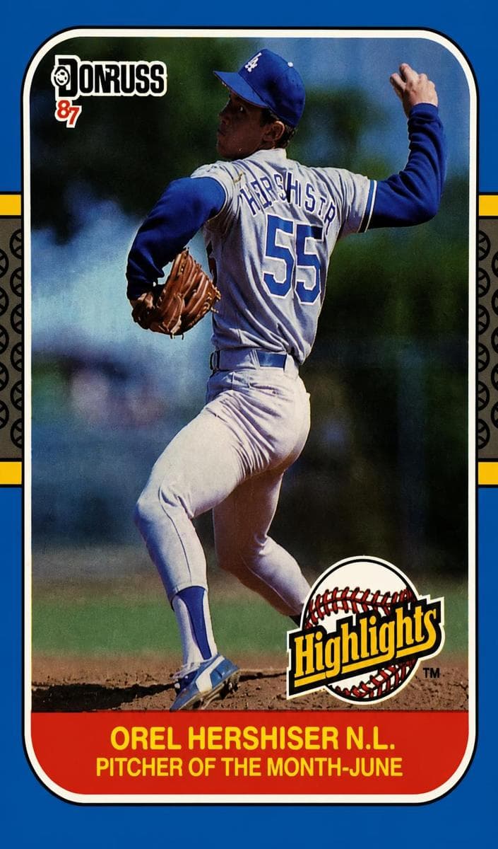 Orel Hershiser 1987 panini