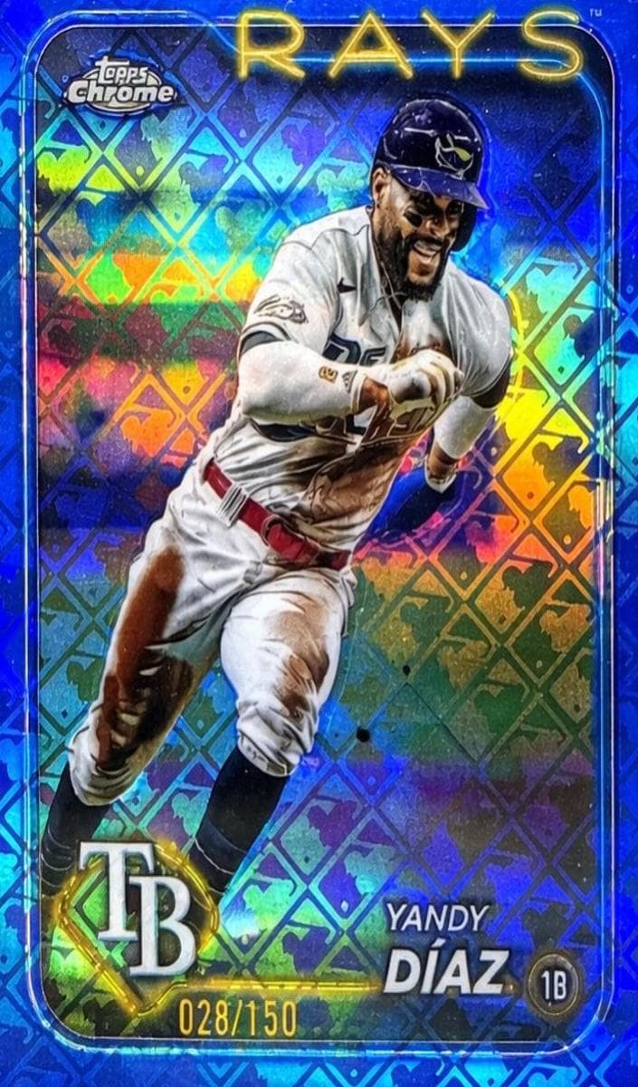 Yandy Díaz 2024 topps Topps Chrome Logofractor Edition
