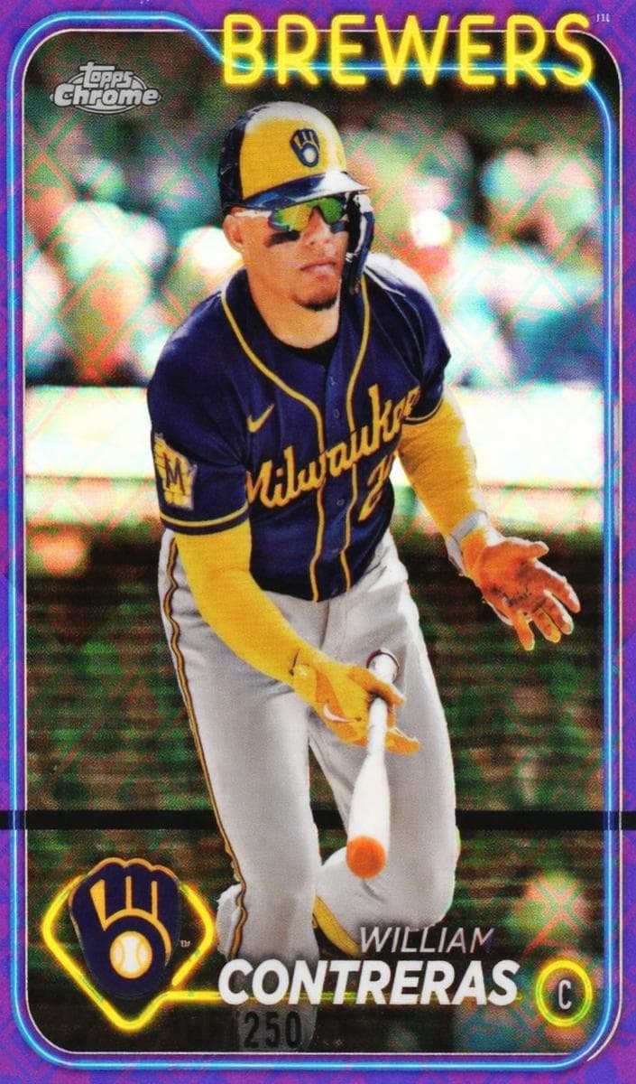 William Contreras 2024 topps Topps Chrome Logofractor Edition
