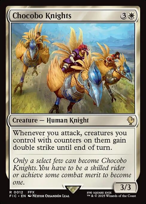 Chocobo Knights 2025 Magic: The Gathering Final Fantasy Commander Extended Art