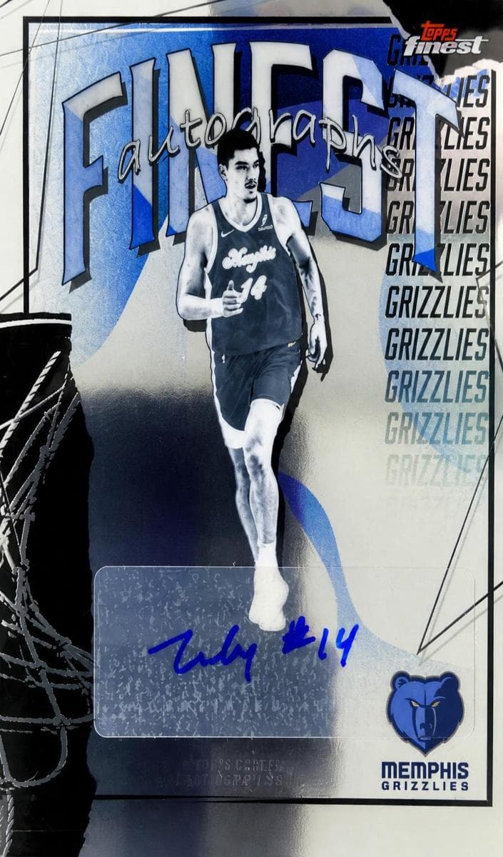 Zach Edey 2025 topps Topps Finest