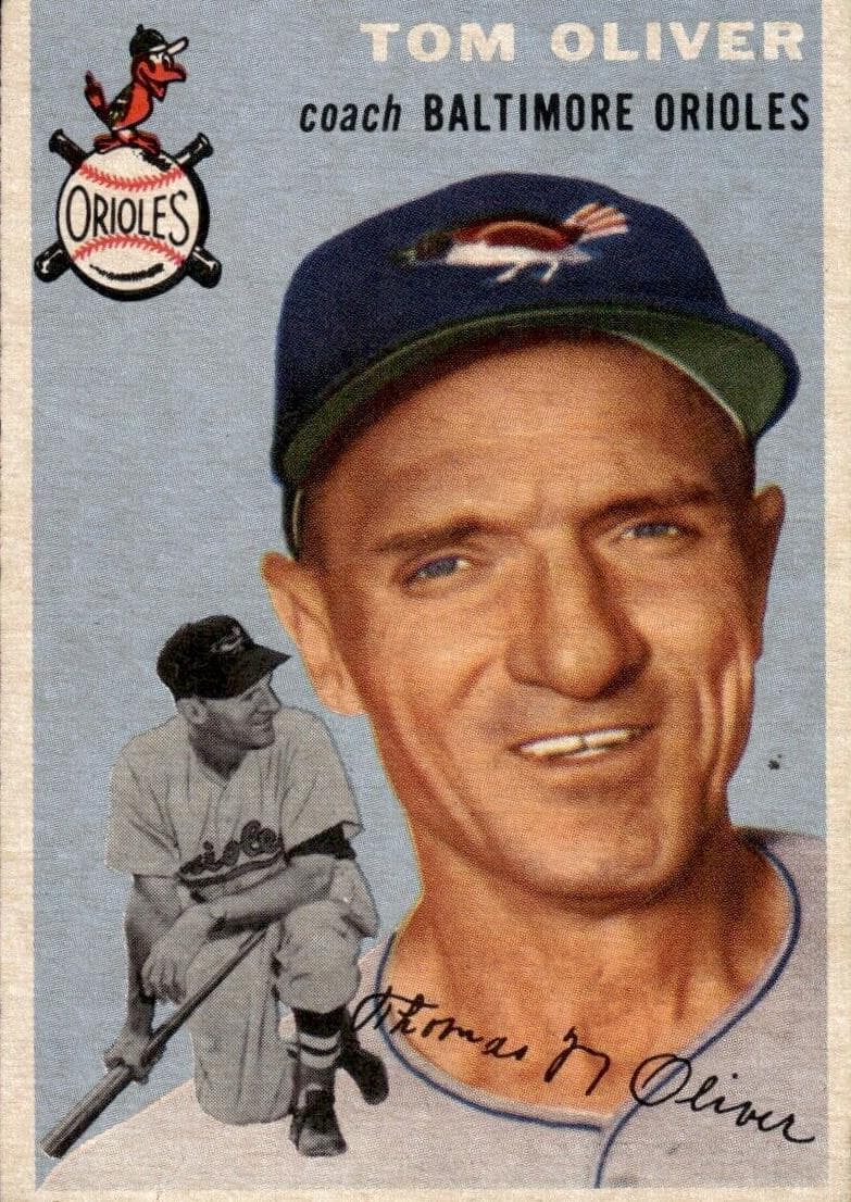 Tom Oliver 1954 topps Topps
