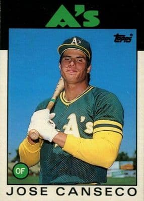 Jose Canseco 1986 topps