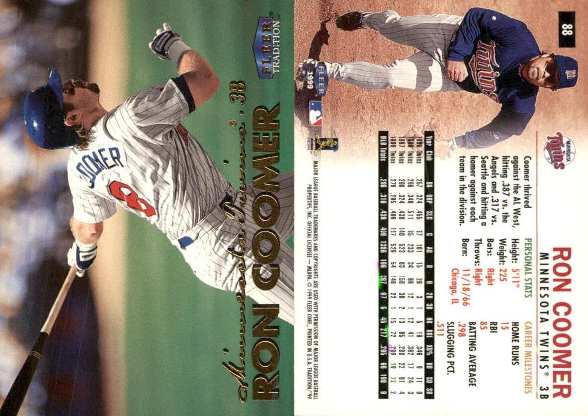 Ron Coomer 1999 fleer Fleer Tradition