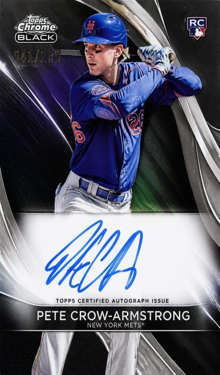 Pete Crow-Armstrong 2024 topps Topps Chrome Black