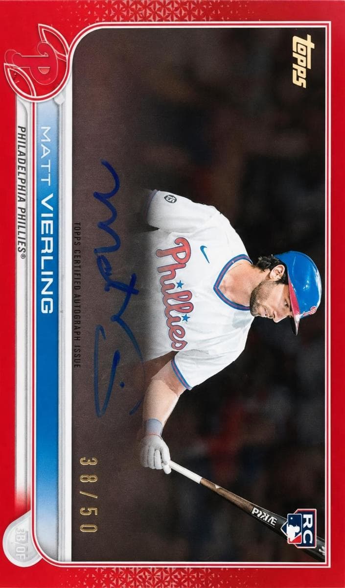 Matt Vierling 2022 topps Topps Clearly Authentic