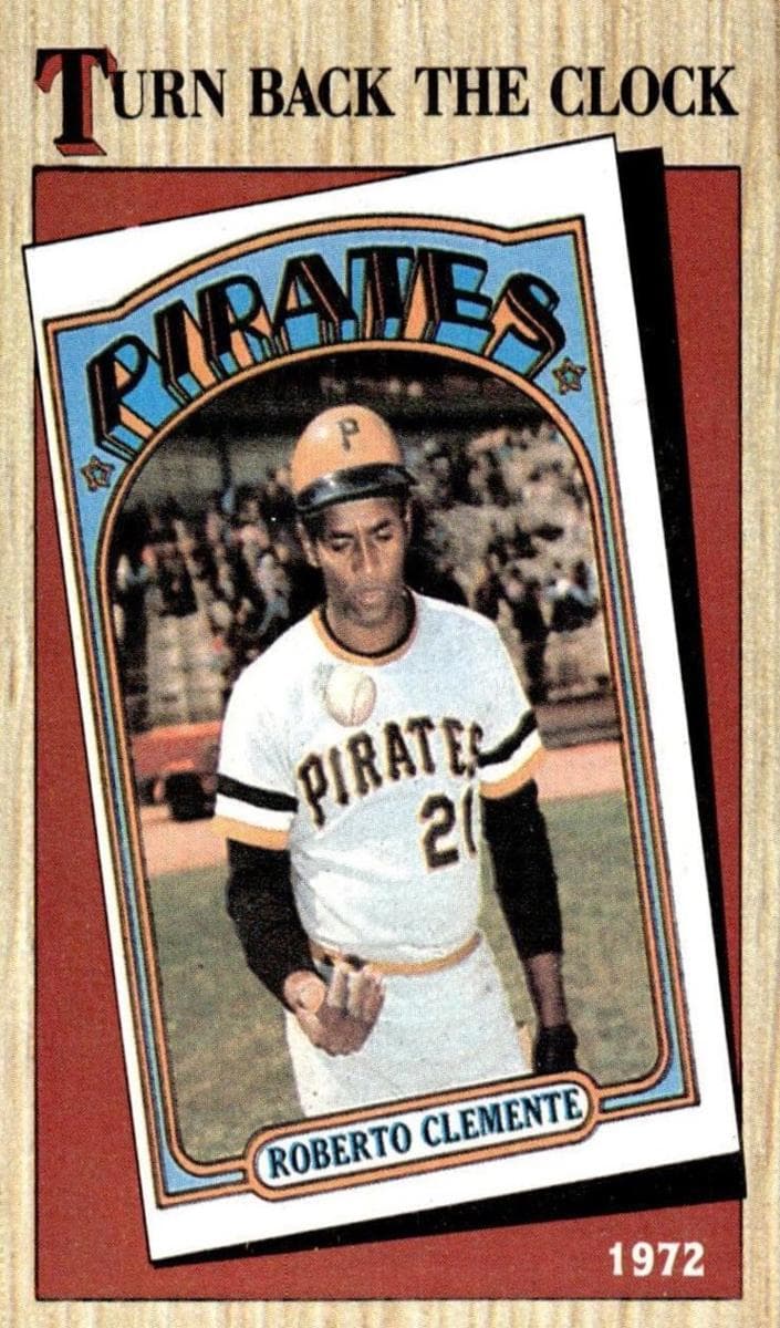 Roberto Clemente 1987 topps Turn Back The Clock
