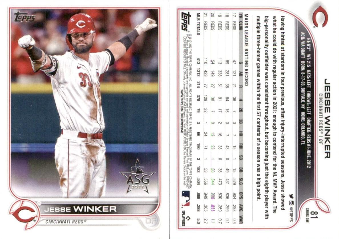 Jesse Winker 2022 topps Topps