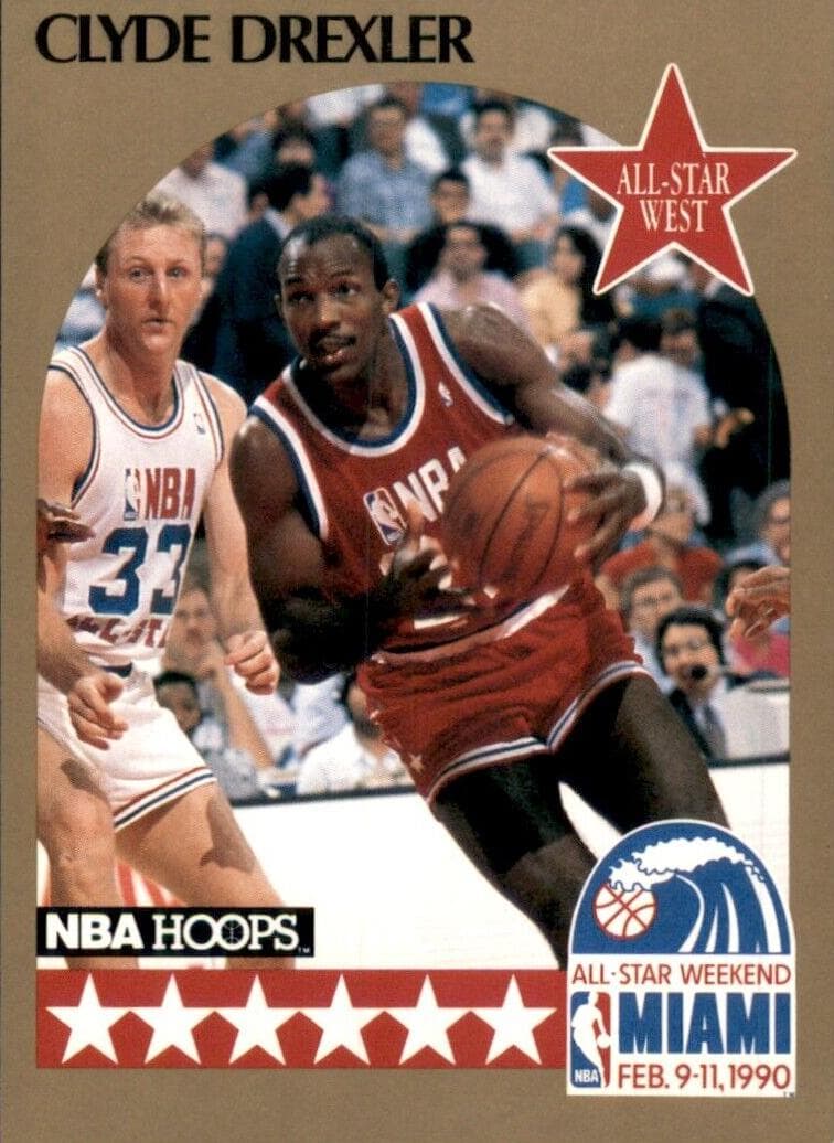 Clyde Drexler 1990 panini Hoops