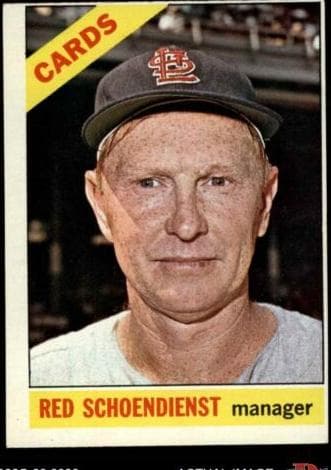 Red Schoendienst 1966 topps O-Pee-Chee