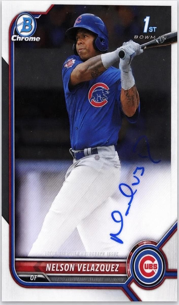 Nelson Velazquez 2022 bowman Bowman Chrome