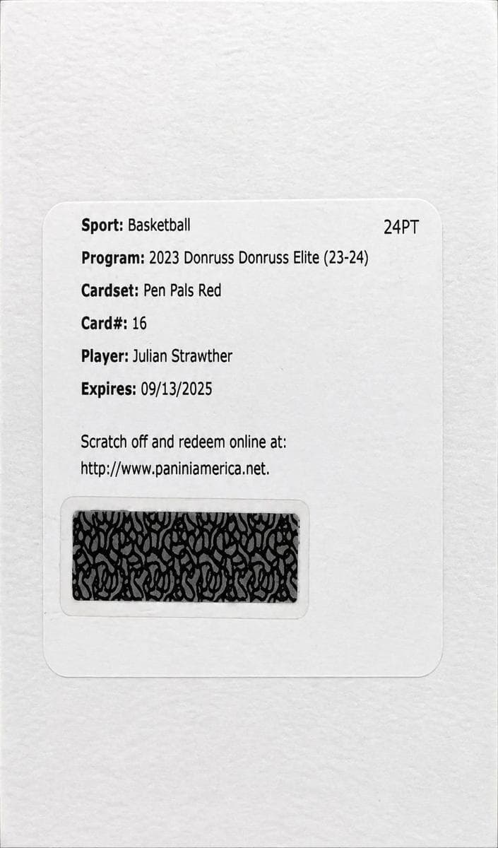 Julian Strawther 2023 panini Donruss Elite