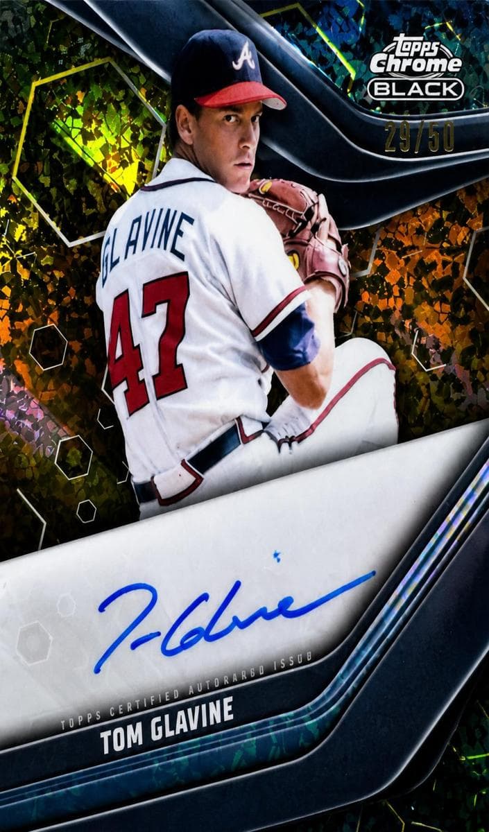 Tom Glavine 2023 topps Topps Chrome Black