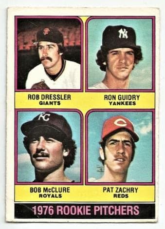 1976 Rookie Pitchers (Rob Dressler / Ron Guidry / Bob McClure / Pat Zachry) #599