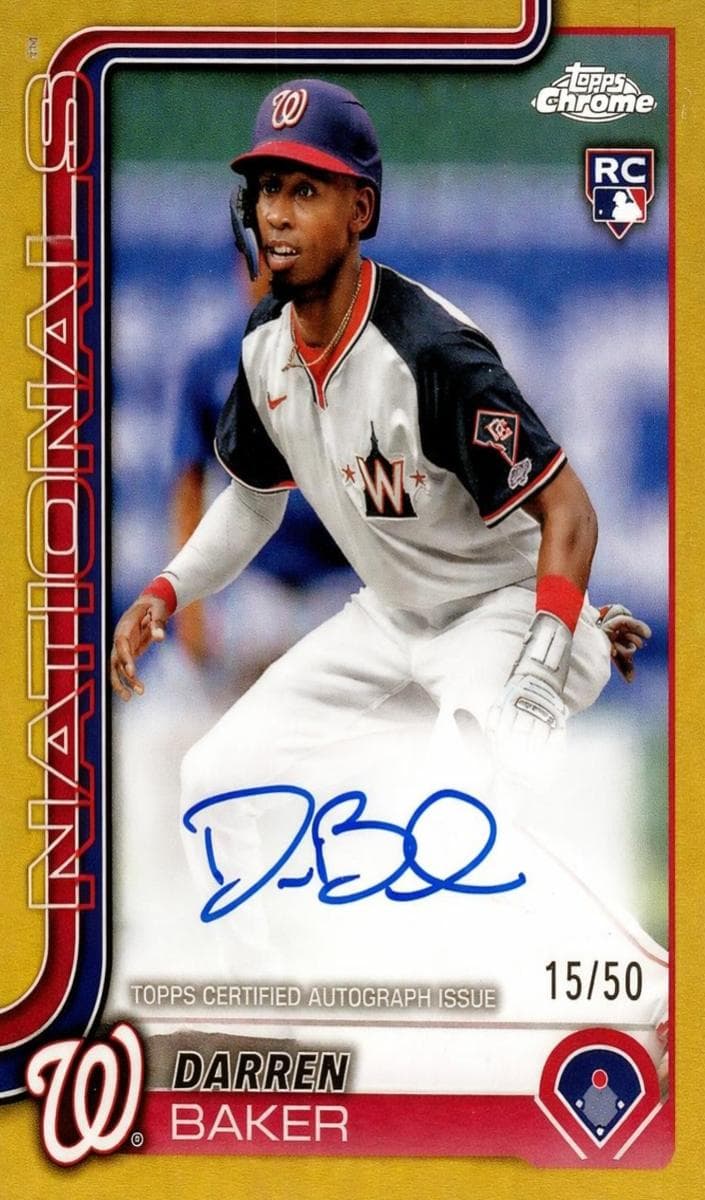 Darren Baker 2025 topps Topps Chrome Update