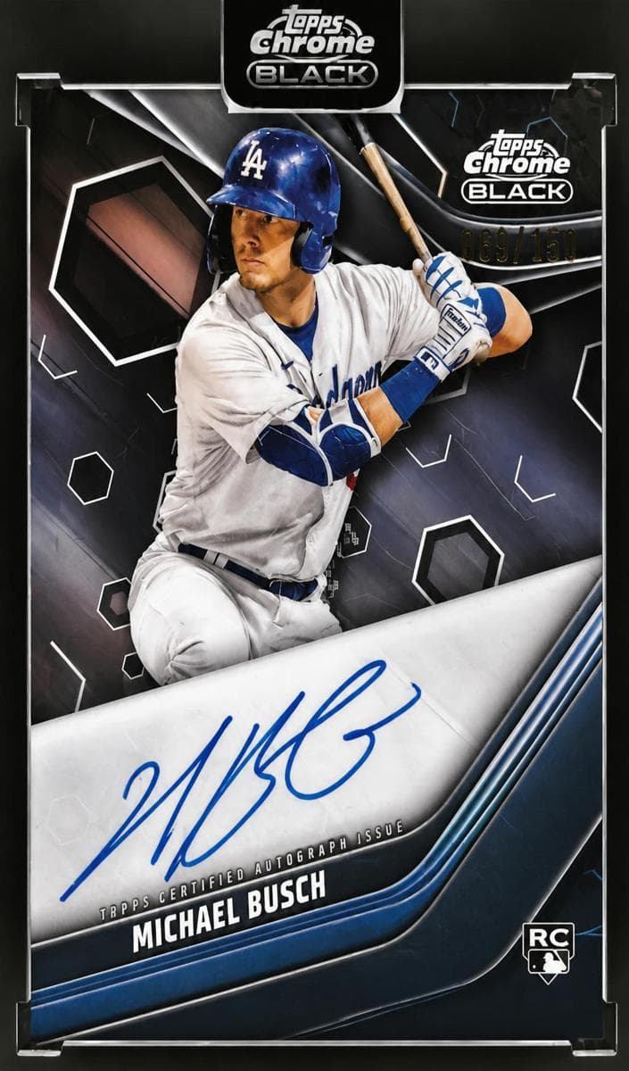 Michael Busch 2023 topps Topps Chrome Black