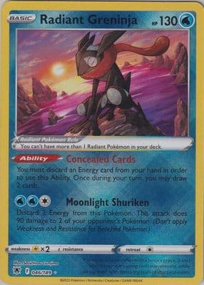 Radiant Greninja trading card
