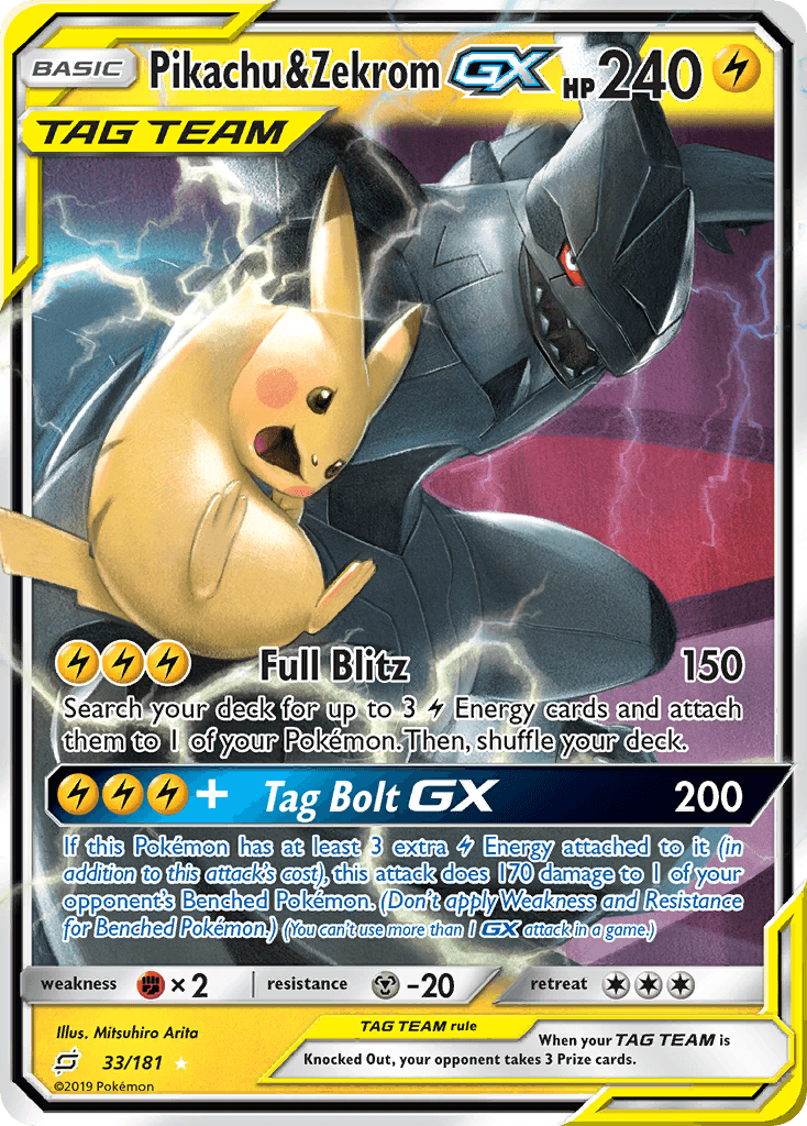 Pikachu & Zekrom GX #33