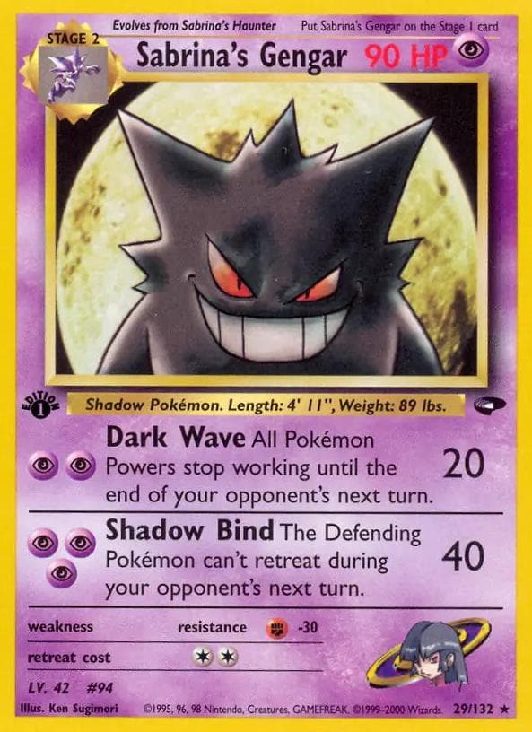 Sabrina's Gengar trading card