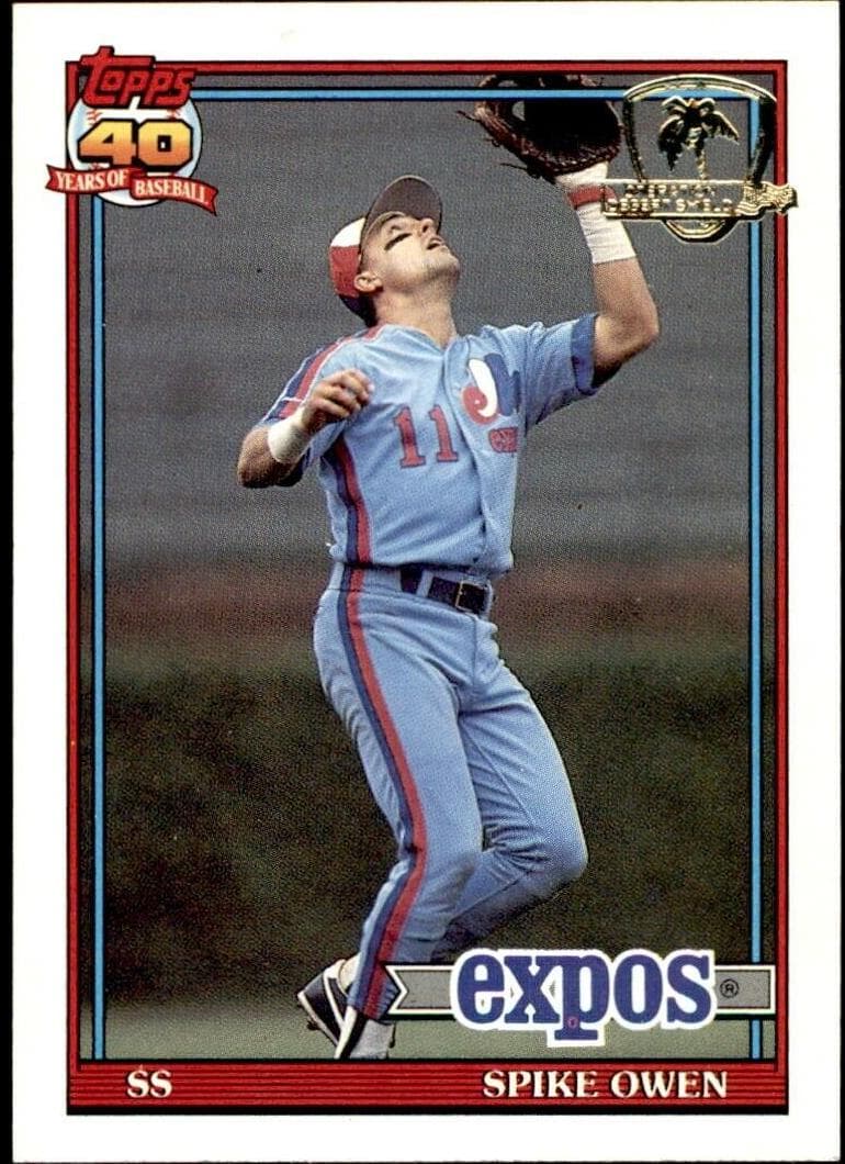 Spike Owen 1991 topps O-Pee-Chee
