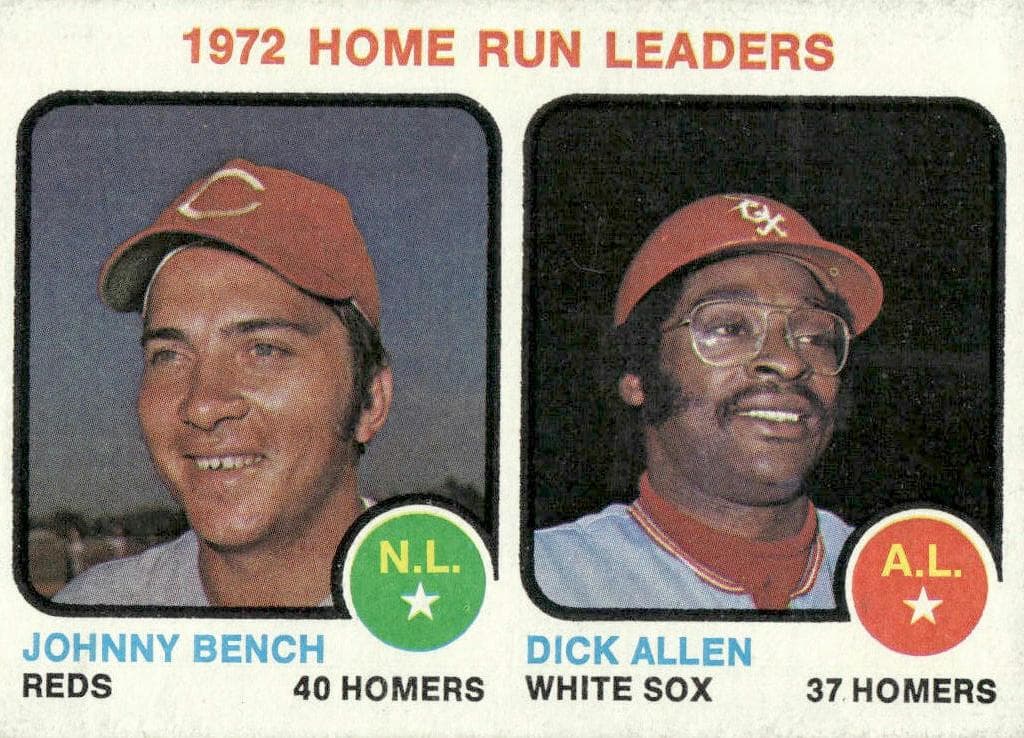 1972 Home Run Leaders (Johnny Bench / Dick Allen) #62
