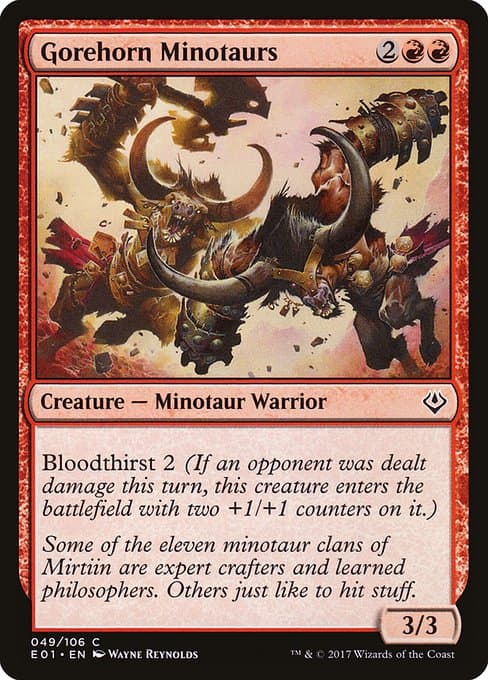 Gorehorn Minotaurs 2017 Magic: The Gathering Duel Deck: Mind vs. Might