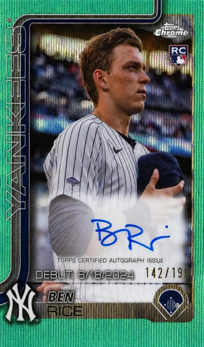 Ben Rice 2025 topps Topps Chrome Update