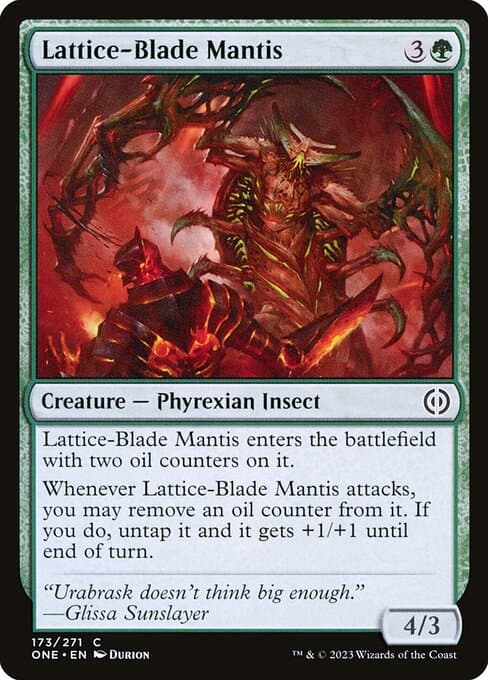 Lattice-Blade Mantis 2023 Magic: The Gathering Phyrexia: All Will Be One